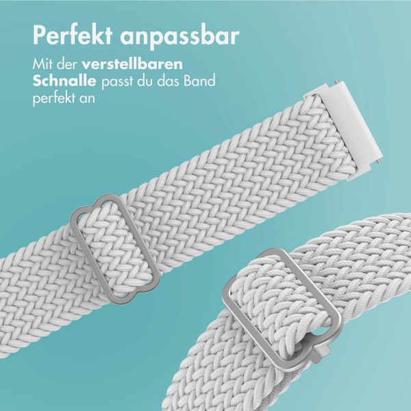 imoshion Gewebtes Nylonarmband - Universeller 20-mm-Anschluss - Weiß