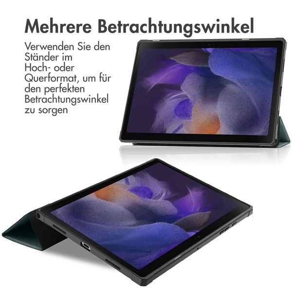 imoshion Trifold Klapphülle für das Samsung Galaxy Tab A8 - Dunkelgrün