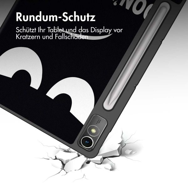 imoshion Design Trifold Klaphülle Lenovo Tab P12 - Don't touch