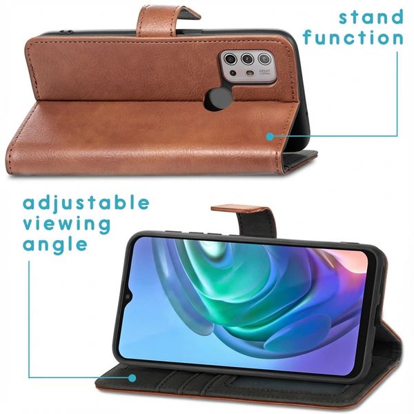 imoshion Luxuriöse Klapphülle Motorola Moto G30 / G20 / G10 (Power) - Braun