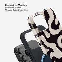 Selencia Vivid Tough Back Cover MagSafe für das Apple iPhone 16 Pro Max - Art Wave Black