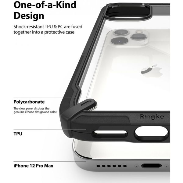 Ringke Fushion X Case für das iPhone 12 (Pro) - Schwarz