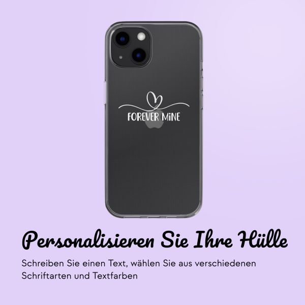 Personalisierte Hülle mit elegantem Herz iPhone 12 (Pro) - Transparent