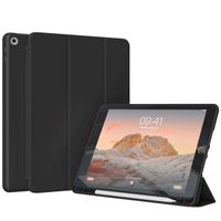 Accezz Smarte Klapphülle aus Silikon Apple iPad 9 (2021) 10.2 Zoll / iPad 8 (2020) 10.2 Zoll / iPad 7 (2019) 10.2 Zoll - Schwarz