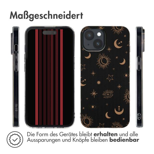 imoshion Design Hülle Apple iPhone 15 - Sky Black Transparent