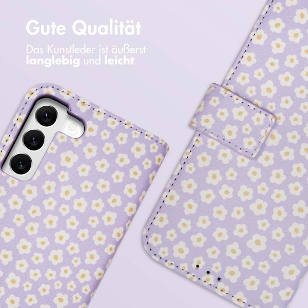 imoshion ﻿Design Klapphülle für das Samsung Galaxy S22 - White Daisy