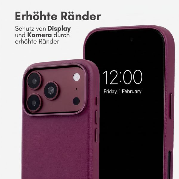 Accezz MagSafe Leather Backcover Apple iPhone 18 Pro Max / 17 Pro Max - Heath Purple