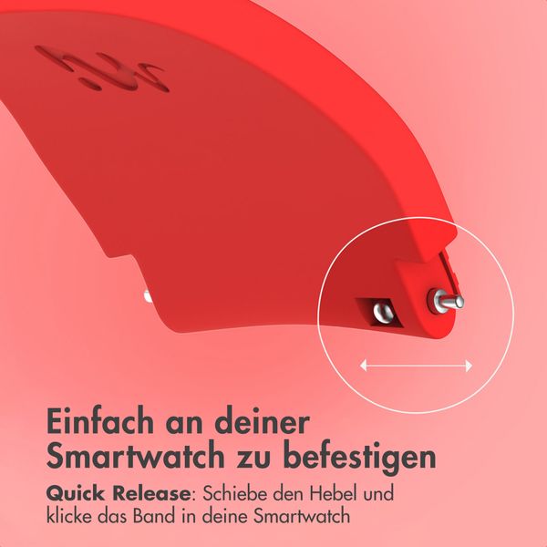 imoshion Flexibles Silikonarmband - Universeller 22-mm-Anschluss - Rot