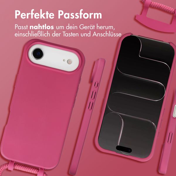 imoshion Color Backcover mit abnehmbarem Handykette und MagSafe Apple iPhone Air - Raspberry