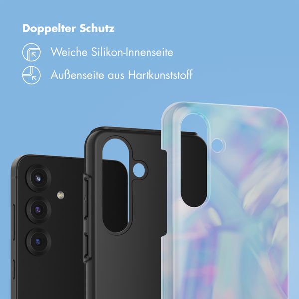 Selencia Vivid Back Cover Samsung Galaxy S25 - Holographic Blue Dream