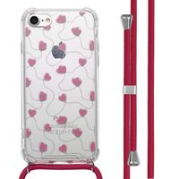 imoshion Design Hülle mit Band Apple iPhone SE (2022 / 2020) / 8 / 7 - Dusty Rose Connected Hearts