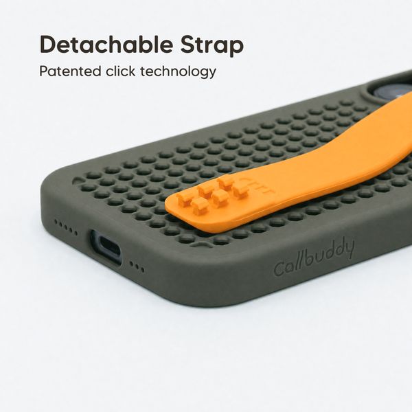 Callbuddy Hülle mit Strap Apple iPhone 17 - Camo Orange