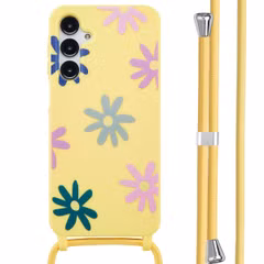 imoshion SilikonHülle design mit Band Samsung Galaxy A16 - Yellow Flower Distance