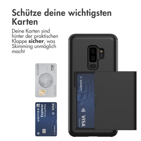 imoshion Backcover mit Kartenfach für das Samsung Galaxy S9 Plus - Schwarz