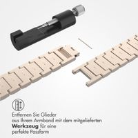 Selencia Sparkle Armband für das  Apple Watch Series 1 t/m 9 / SE (38/40/41 mm) | Series 10 / 11 (42 mm) - Champagne Gold