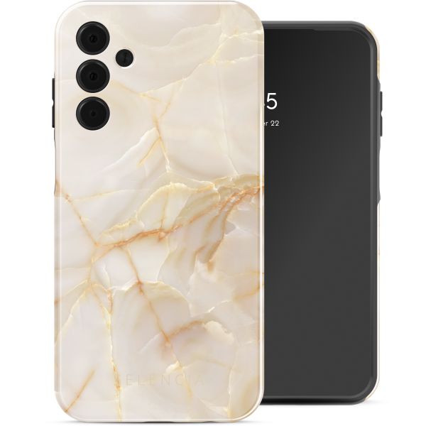 Selencia Vivid Tough Back Cover für das Samsung Galaxy A15 - Golden Beige Marble