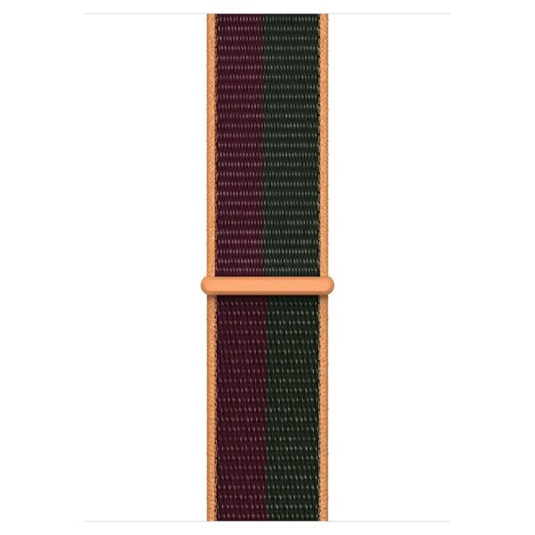 Apple Sport Loop Armband für Apple Watch Series 1 bis 10 / SE / Ultra (2) (44/45/46/49 mm) - Dark Cherry/Forest Green