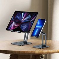 Baseus Desktop Biaxial Foldable Stand - Verstellbar - Für Tablet, Handy oder E-Reader - Grau