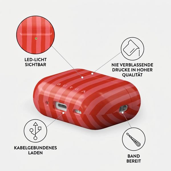 Burga Hardcase Hülle Apple AirPods Pro 2 - Pomegranate
