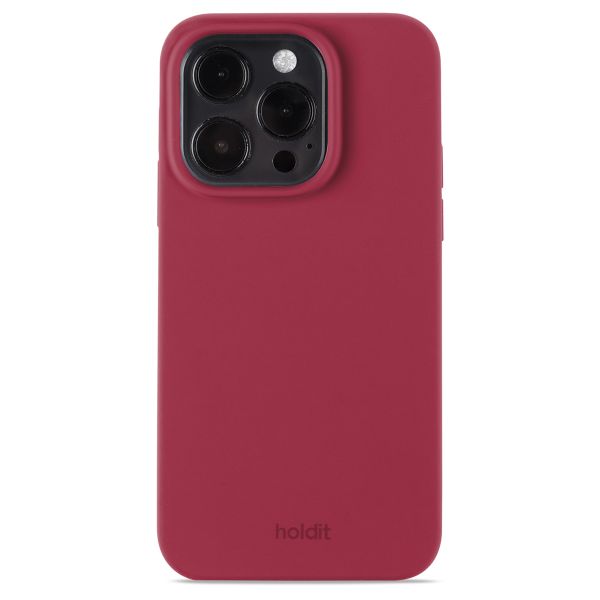 Holdit Silicone Case für das iPhone 15 Pro - Red Velvet