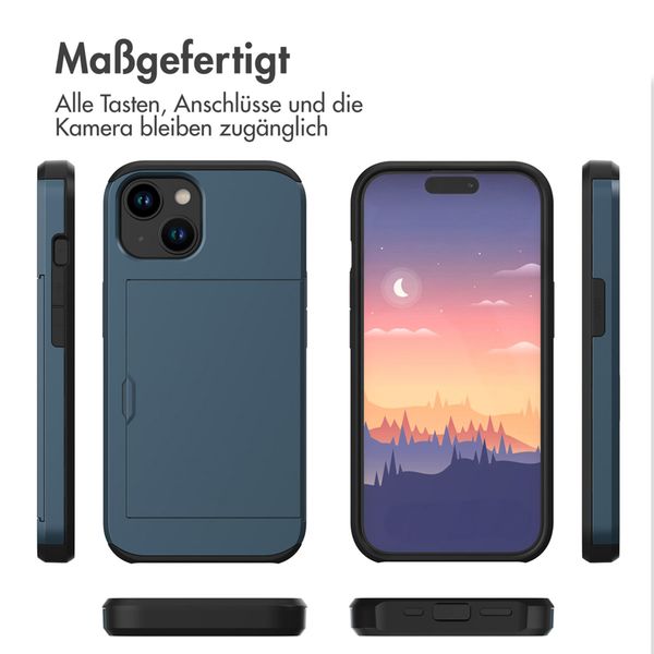 imoshion Backcover mit Kartenfach Apple iPhone 15 - Dunkelblau