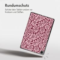 imoshion Design Trifold Klaphülle Samsung Galaxy Tab A11 Plus / A9 Plus - Bloom Love Blush