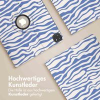 imoshion 360° drehbare Design Klapphülle Apple iPad Pro 13 (2025) M5 / (2024) M4 - White Blue Stripes