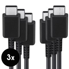 Samsung 3x Original USB-C-zu-USB-C-Kabel in Fabrikverpackung - 1 meter - 25 Watt - Schwarz