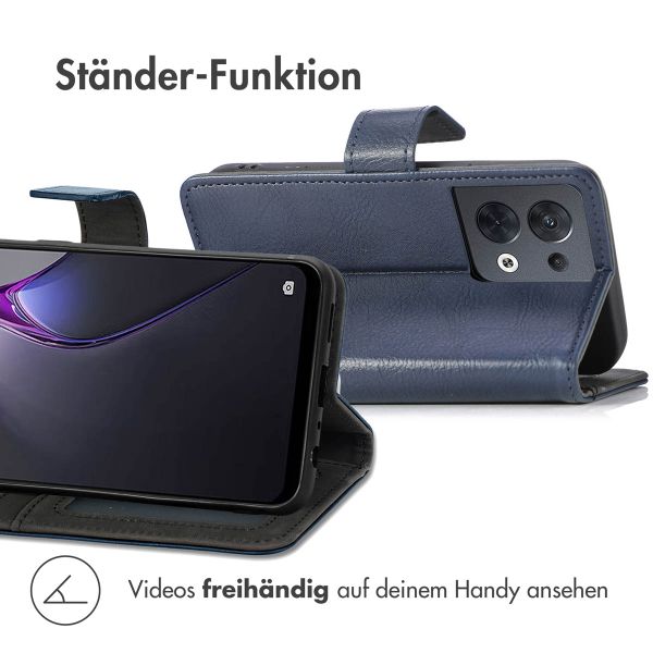 imoshion Luxuriöse Klapphülle für das Oppo Reno 8 5G - Dunkelblau