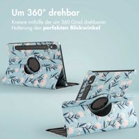 imoshion 360° drehbare Design Klapphülle für das Samsung Galaxy Tab S9 11.0 Zoll - Flowers