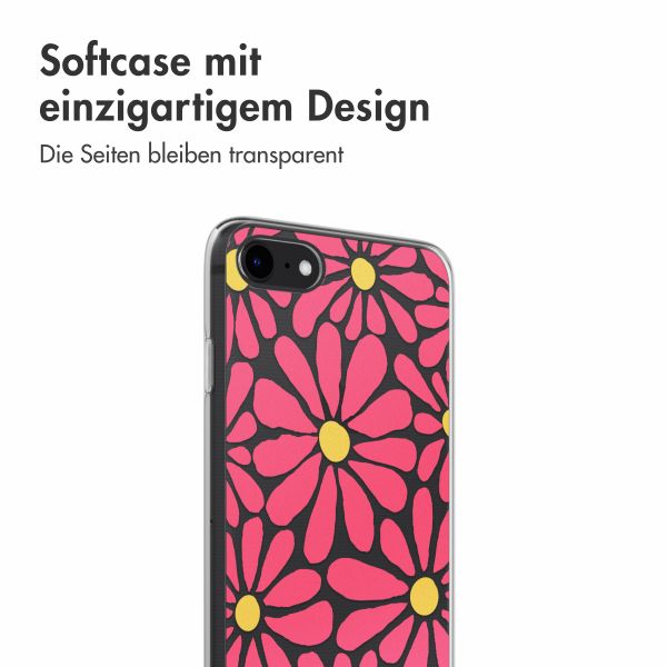 imoshion  Design Hülle für das iPhone SE (2022 / 2020) / 8 / 7 - Dusty Rose Flowers Connect