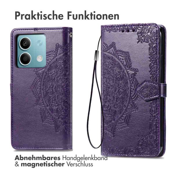 imoshion Mandala Klapphülle Xiaomi Redmi Note 13 (5G) - Violett