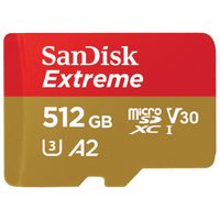 SanDisk microSD Extreme - 512GB - Inklusive RescuePro Deluxe - UHS-I/U3/Full HD/4K UHD