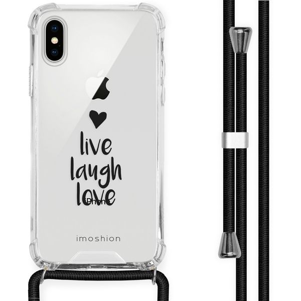 imoshion Design Hülle mit Band für das iPhone X / Xs - Live Laugh Love