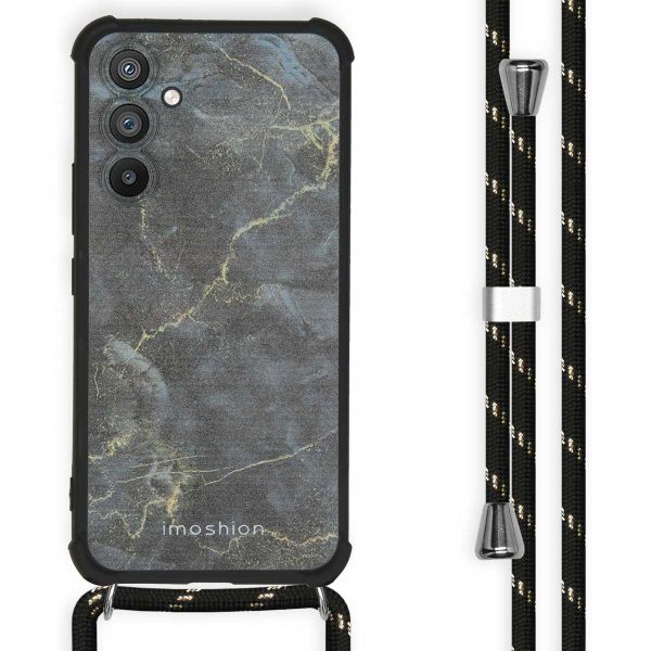 imoshion Design Hülle mit Band für das Samsung Galaxy A54 (5G) - Black Marble