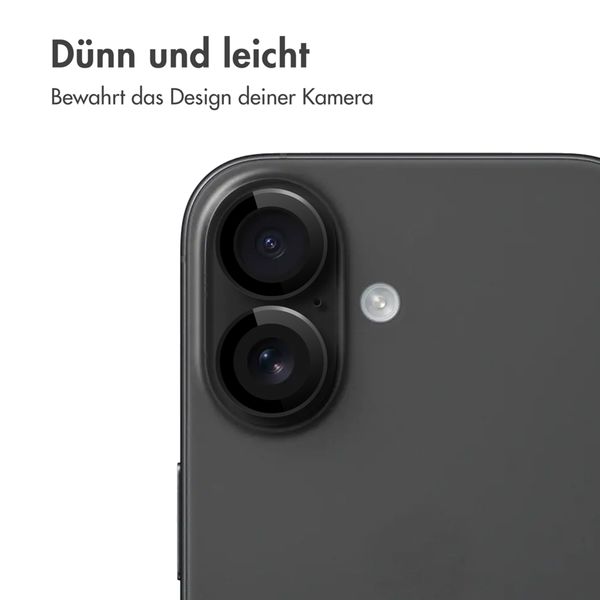 imoshion 2er-Pack Objektivschutz für Kamera für das Apple iPhone 17 / 16 / 16 Plus - Schwarz