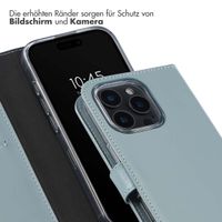 Selencia Echtleder Klapphülle Apple iPhone 16 Pro Max - Air Blue