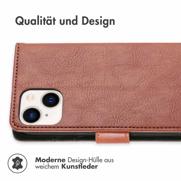 imoshion Luxuriöse Klapphülle für das Apple iPhone 15 Plus - Braun