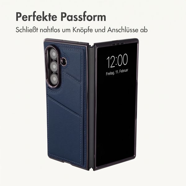 imoshion Kunstleder MagSafe Backcover mit Kartenfach Samsung Galaxy Z Fold 8 Ultra - Dunkelblau
