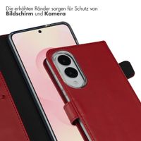 Selencia Echtleder Klapphülle Samsung Galaxy S25 Edge - Rot