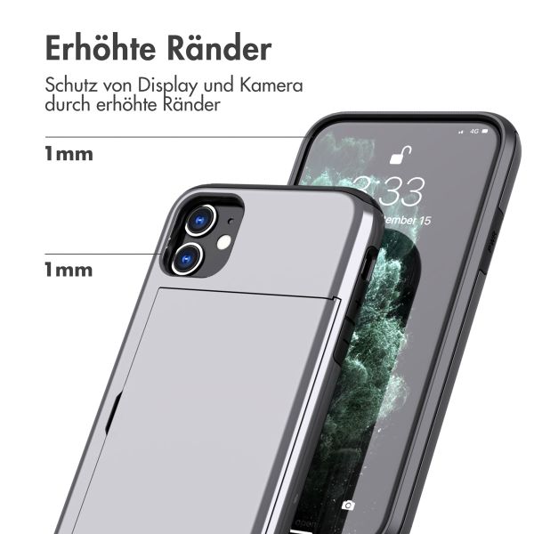 imoshion Backcover mit Kartenfach Apple iPhone 11 - Grau
