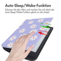 imoshion Design Slim Hard Case Sleepcover für das Pocketbook Touch Lux 5 / HD 3 / Basic Lux 4 / Vivlio Lux 5 - Flowers Distance