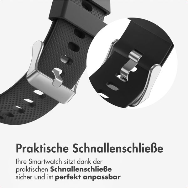 imoshion Flexibles Silikonarmband für das Samsung Galaxy Watch 8 (Classic) - 40 / 44 / 46mm - Schwarz