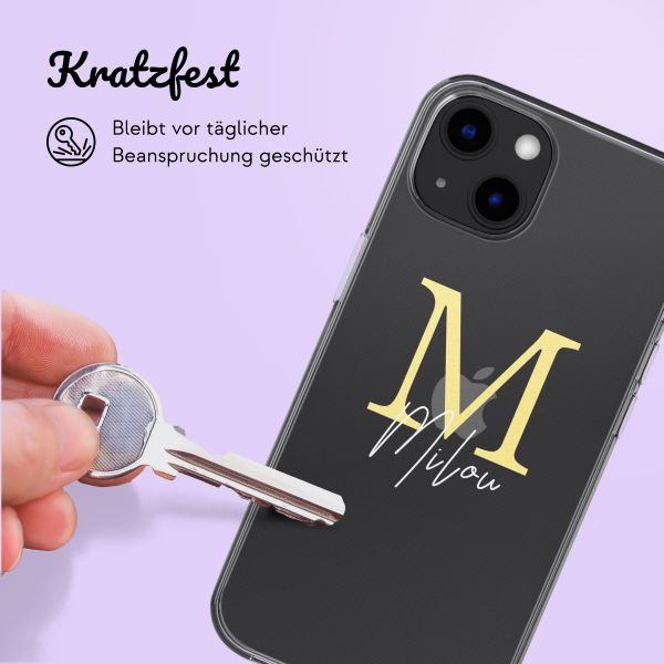 Personalisierte Hülle mit Buchstaben iPhone 12 (Pro) - Transparent