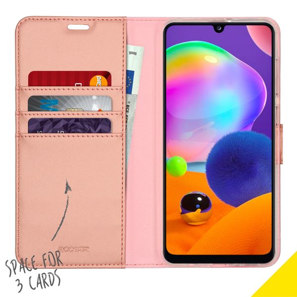 Accezz Wallet TPU Klapphülle für das Samsung Galaxy A31 - Roségold