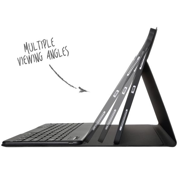 Accezz QWERTY Bluetooth Keyboard Klapphülle für das iPad Air 13 Zoll (2025) M3 / (2024) M2 - Schwarz