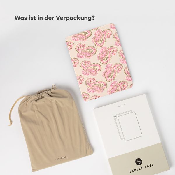 Selencia Vivid Klapphülle Apple iPad 11 (2025) 11 Zoll A16 / iPad 10 (2022) 10.9 Zoll - Paisley Blush