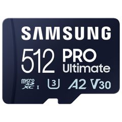 Samsung PRO Ultimate microSD - 512GB - Inklusive USB-Kartenleser - UHS-I/U3/Full HD/4K UHD