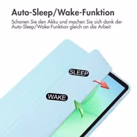 imoshion Trifold Hardcase Klapphülle Samsung Galaxy Tab A11 Plus - Hellblau