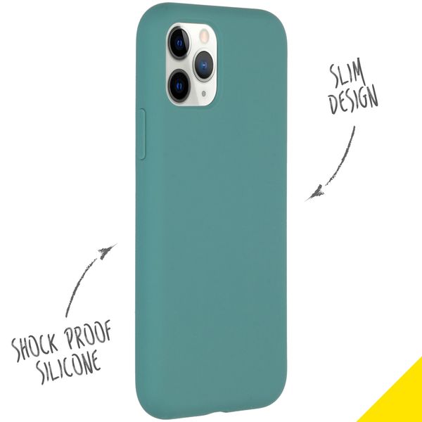 Accezz Liquid Silikoncase Apple iPhone 11 Pro - Dunkelgrün